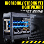 NNEMB Parts Bin Trolley Service Utility Cart Storage Mobile Tool Workshop